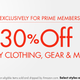 30% off baby clothing, gear, and more for Prime Members